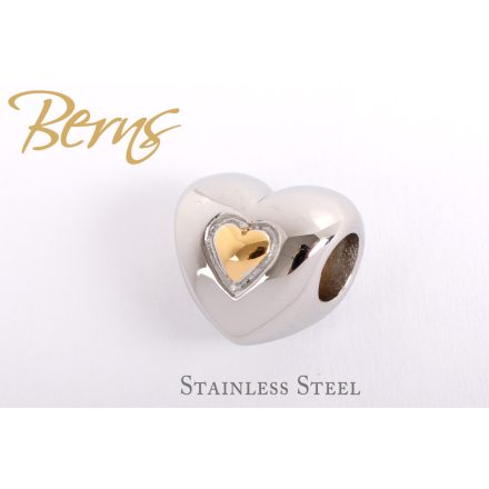 E01478 BERNS CHARM BEAD HEART IN HEART SS-SS