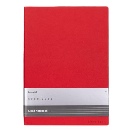 HB4379 Hugo Boss Vonalas Notebook B5, Essential kollekció - piros