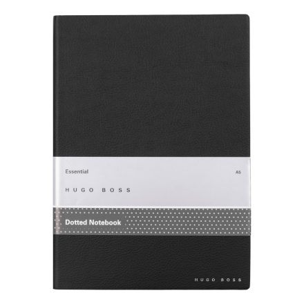HB4387 Hugo Boss Pontozott Notebook A5, Essential kollekció - fekete