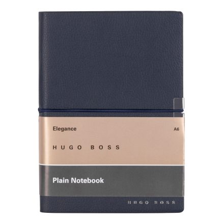HB4396 Hugo Boss Sima Notebook A6, Elegance kollekció - sötétkék